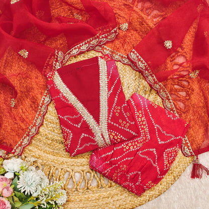 Suit Set with Net Dupatta