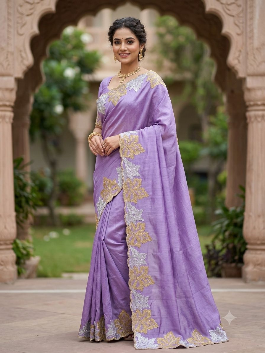 Blooming Vichitra Silk Saree