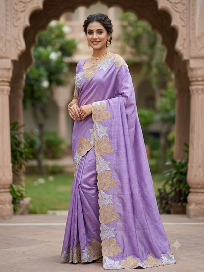 Blooming Vichitra Silk Saree