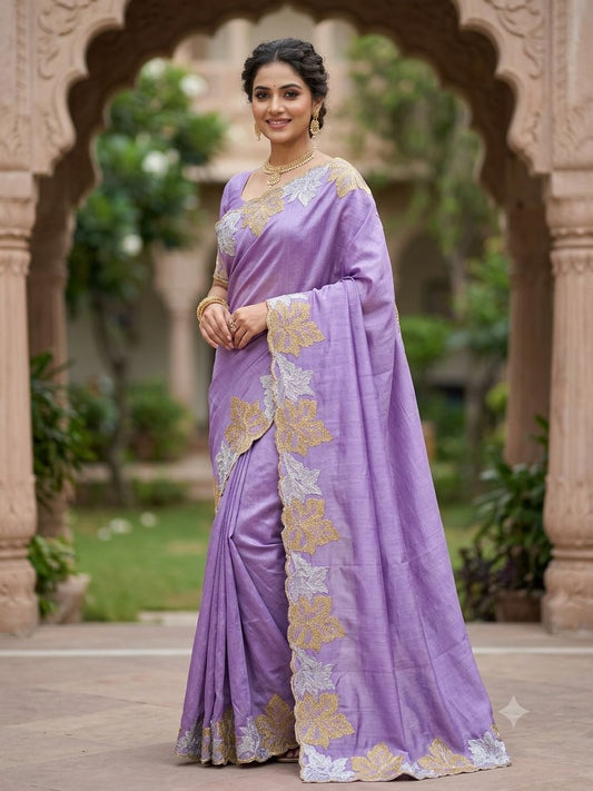 Blooming Vichitra Silk Saree