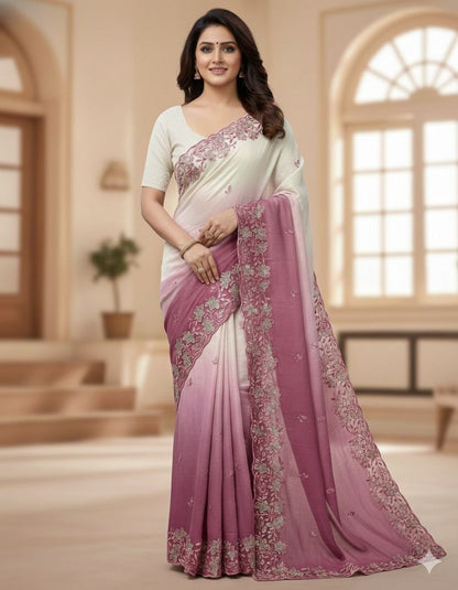 Premium Crunchy Padding Fabric Saree